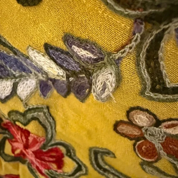 Three Bird Nest Women’s Yellow Floral Kimono One Size Fits Most - Picture 6 of 6